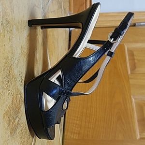 Nine West Black open-toe heels